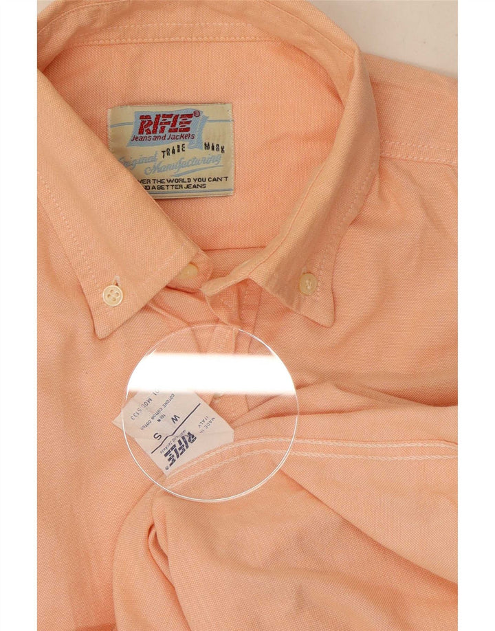 Camisa Rifle Hombre Small Naranja Algodón