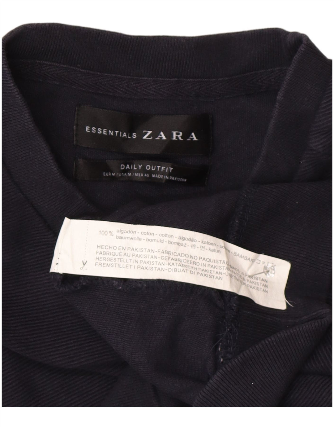 Zara Hombre Shorts Cargo Algodón Azul Marino Medio