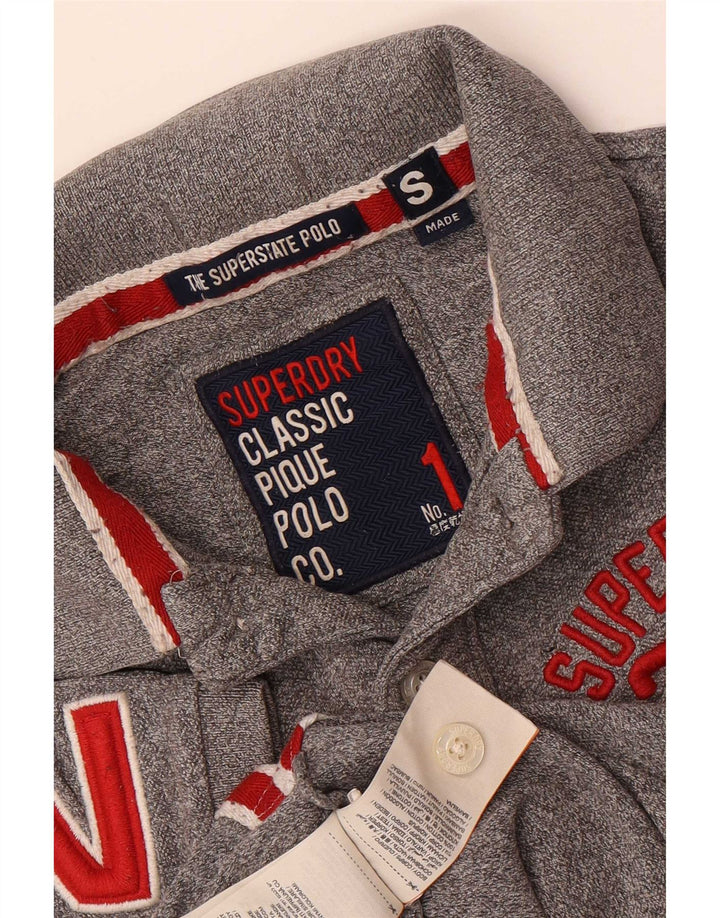 Superdry Polo Gráfico Para Hombre De Algodón Gris Pequeño
