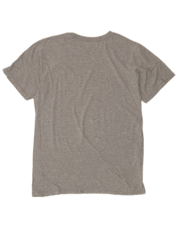 ADIDAS Camiseta gráfica para hombre Top Algodón gris medio