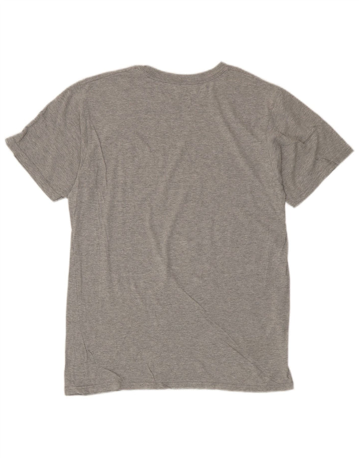 ADIDAS Camiseta gráfica para hombre Top Algodón gris medio
