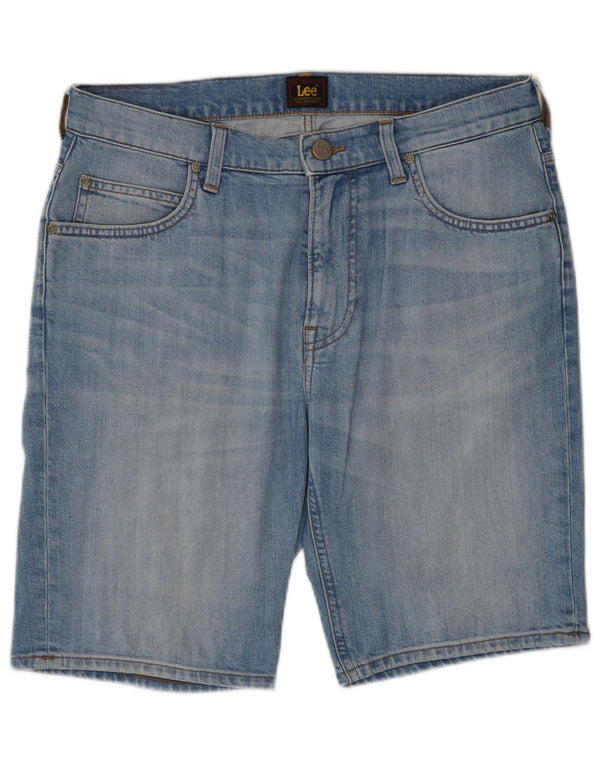 Lee Mens Rider Denim Shorts W31 Algodón Azul Medio