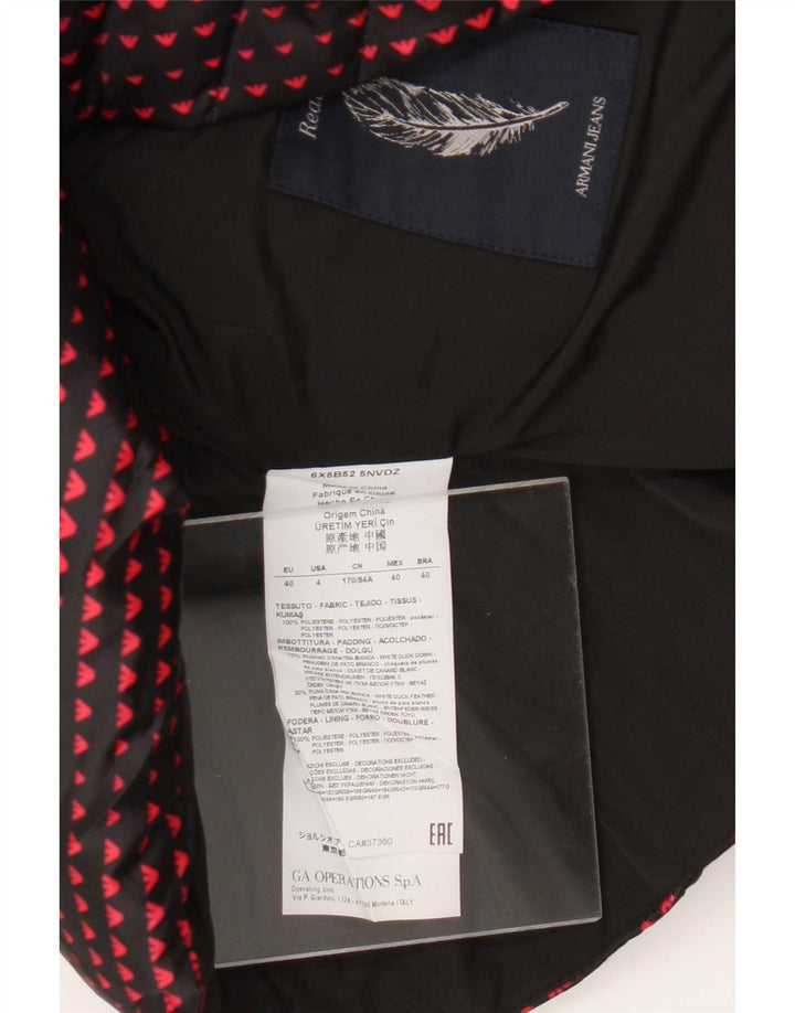 Armani Jeans Chaqueta acolchada para mujer EU 40 Medium Black Modern