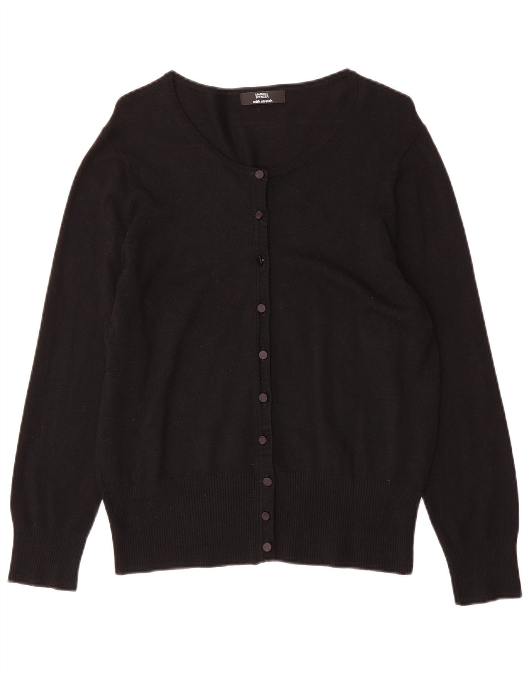Marks & Spencer - Cárdigan para mujer, talla 40, talla grande, viscosa negra
