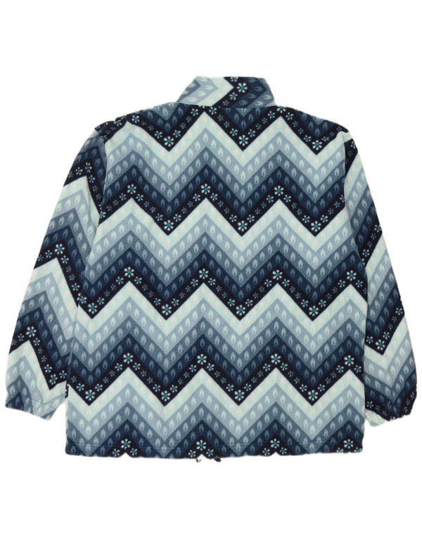Vintage hombres chaqueta de lana Reino Unido 40 grande azul geométrico
