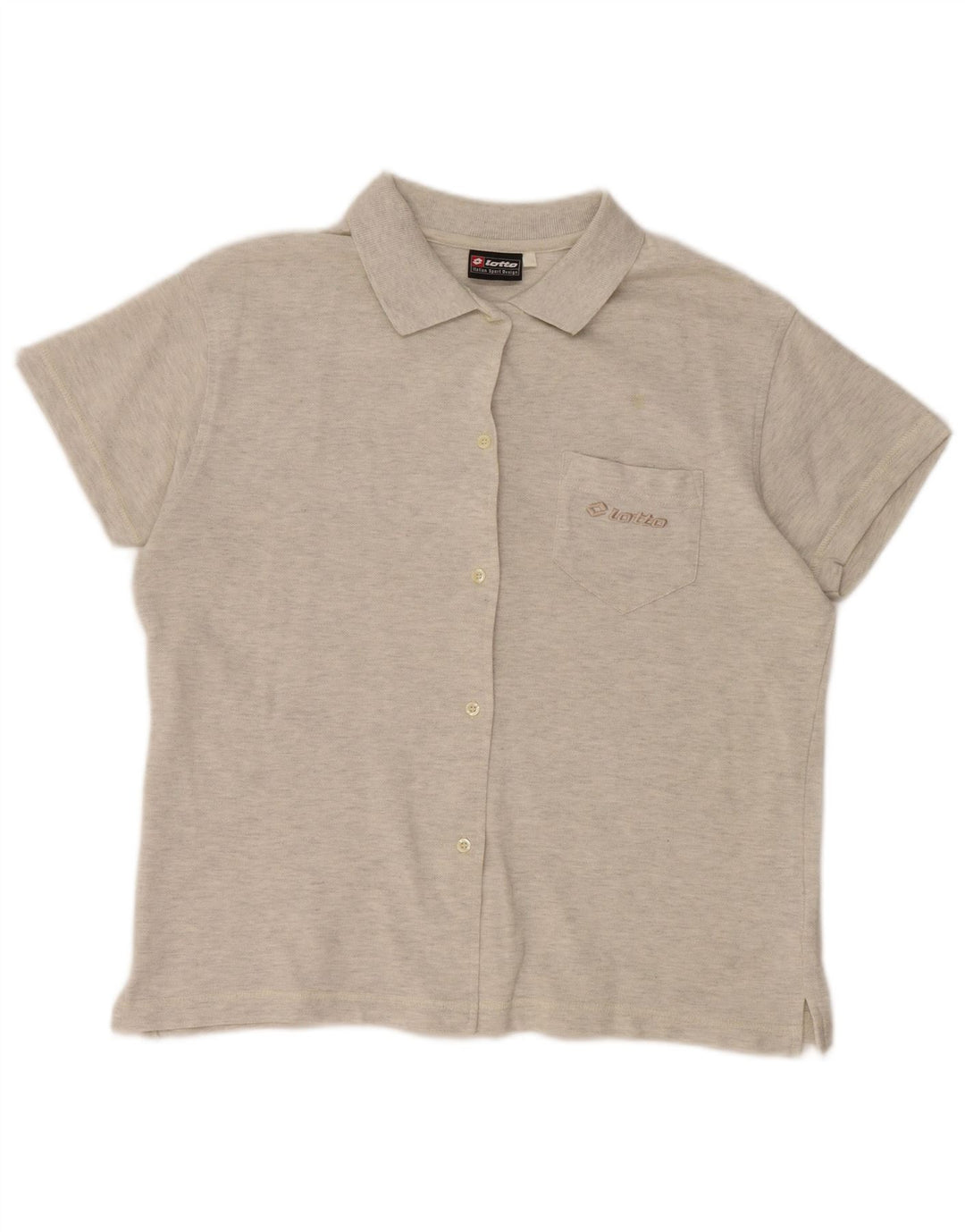 LOTTO Blusa de manga corta para mujer UK 20 2XL Algodón gris