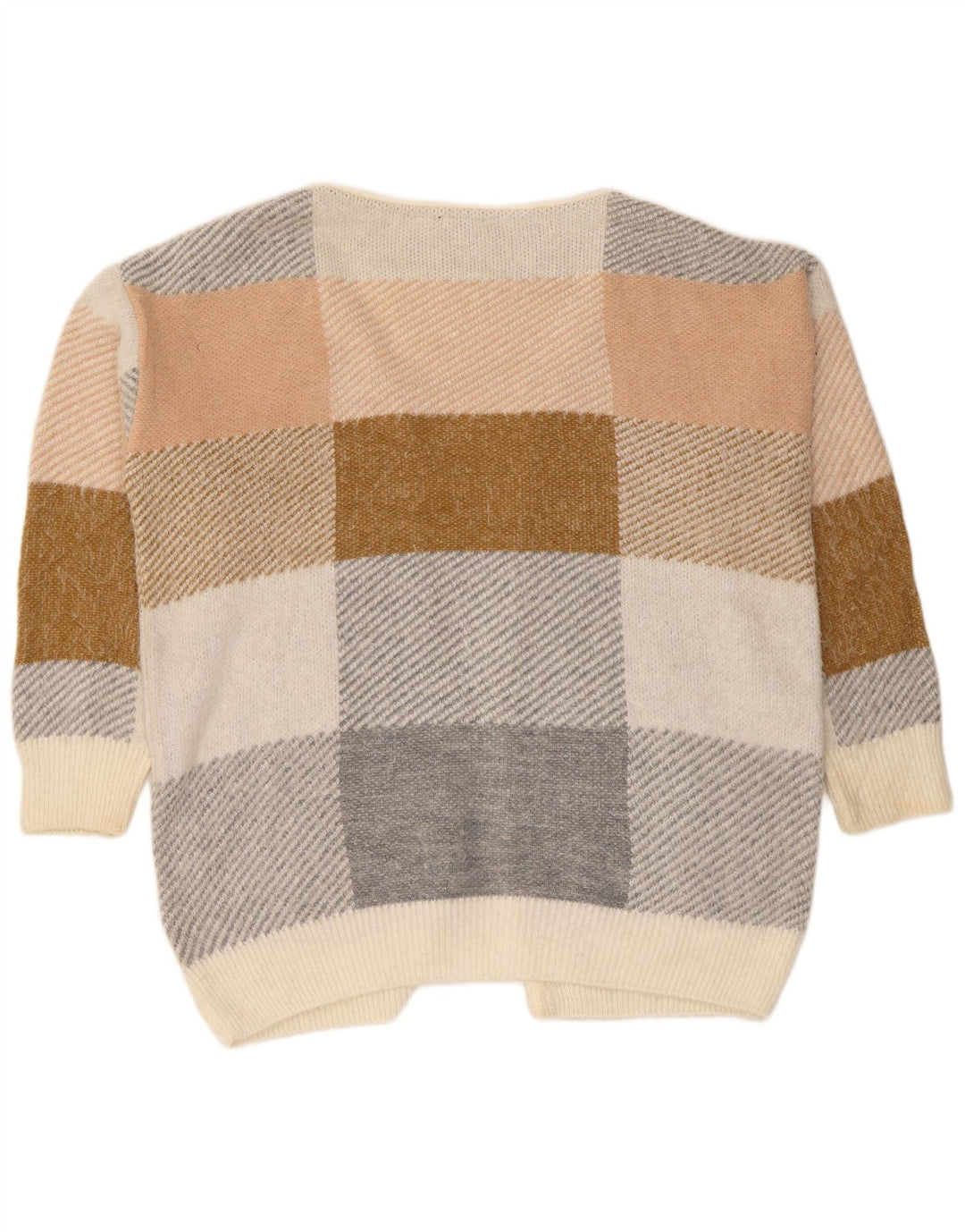 Topshop Cárdigan extragrande para mujer, talla 40, tamaño mediano, color beige, acrílico