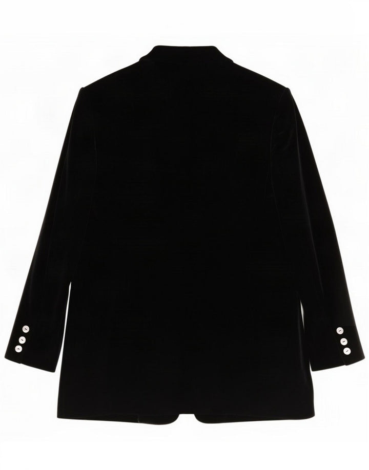 St. Chaqueta tipo blazer de terciopelo con 2 botones para mujer Bernard UK 46 Large Azul marino