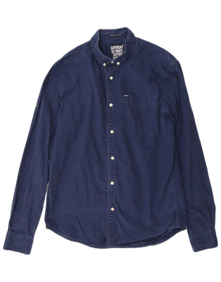 Superdry Camisa Modern Classic Fit De Algodón Azul Marino Mediano