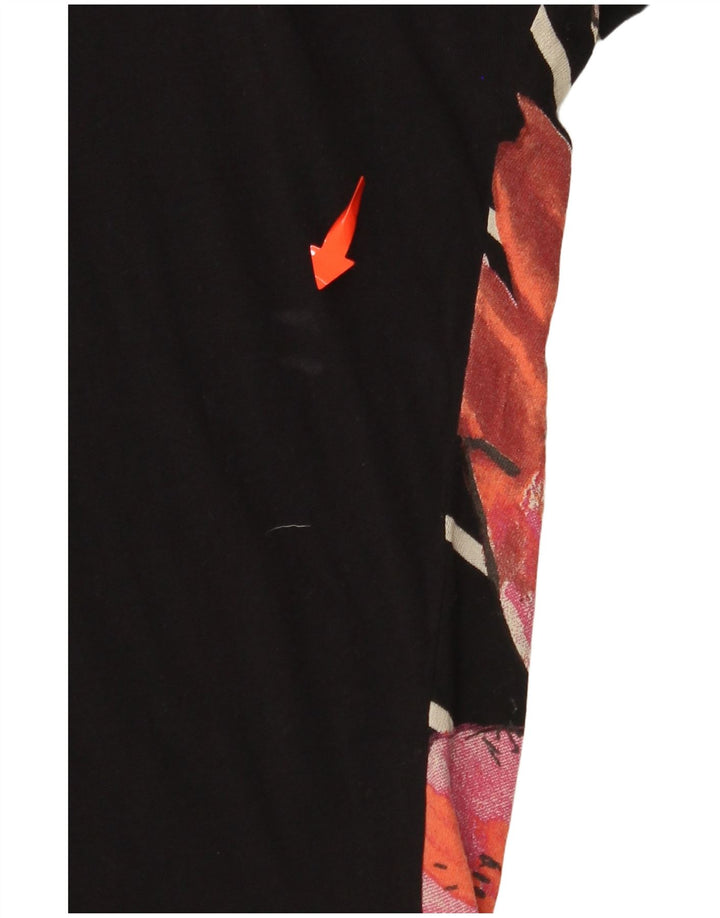 DESIGUAL Camiseta para mujer Top UK 44 Medium Black Floral