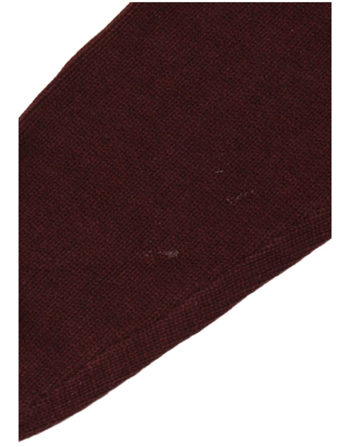 Marks & Spencer Jersey con cuello tipo chal para hombre de algodón burdeos medio