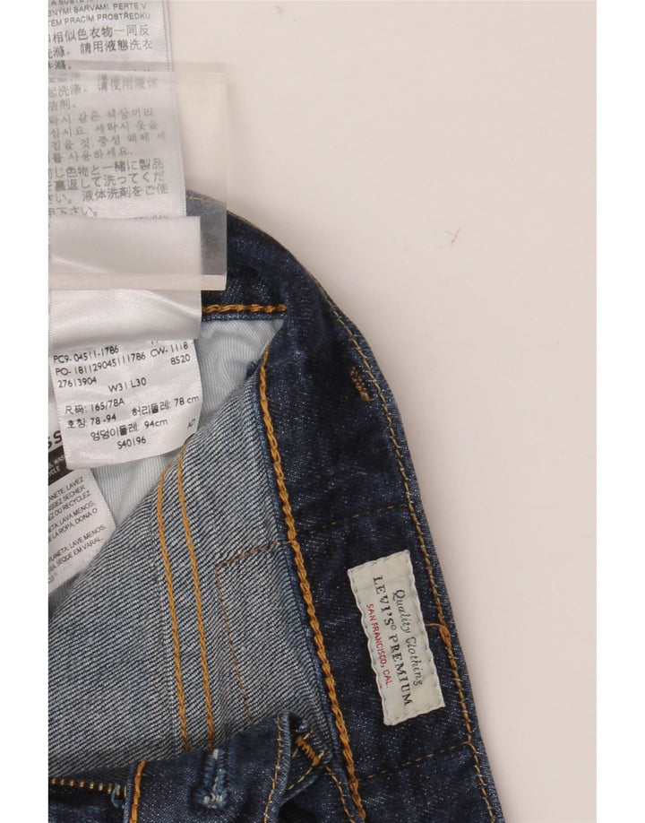 Levi's Hombre 511 Slim Jeans W31 L30 Algodón Azul Marino