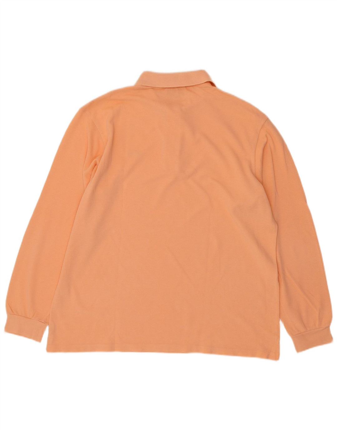 Lacoste Polo de manga larga para hombre talla 5 grande algodón naranja