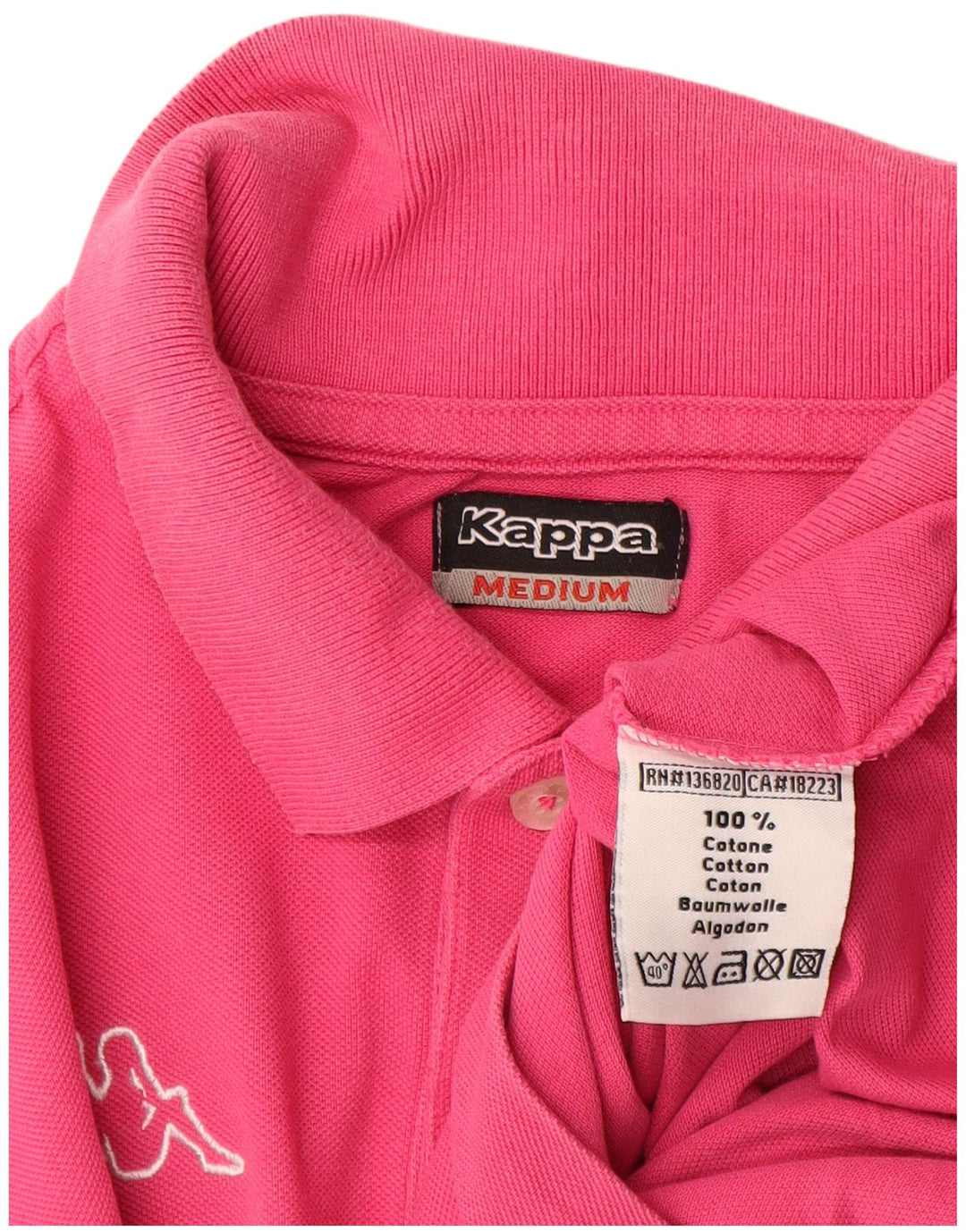 Kappa Polo Gráfico Hombre De Algodón Rosa Medio