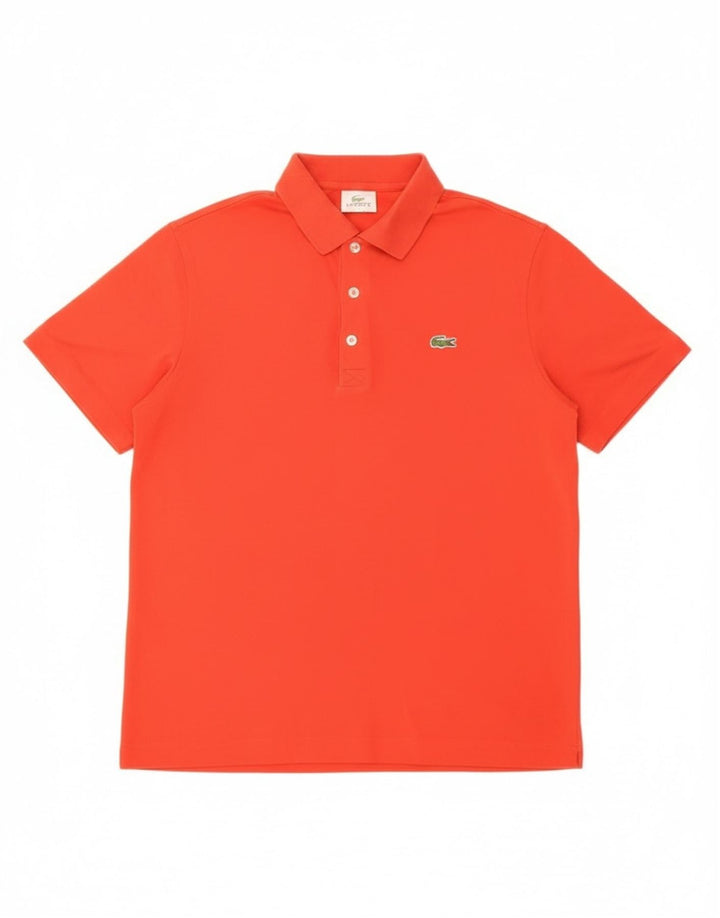 Polo Lacoste para hombre talla 4 mediano algodón rojo