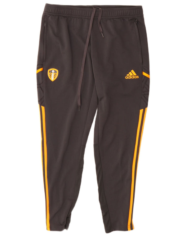 Adidas Hombre Leeds United FC Chándal Pantalones Grande Gris Poliéster