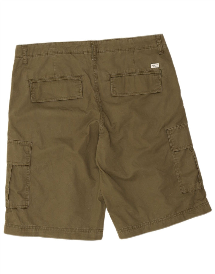 Jack & Jones Mens Cargo Shorts Medium W34 Algodón Caqui