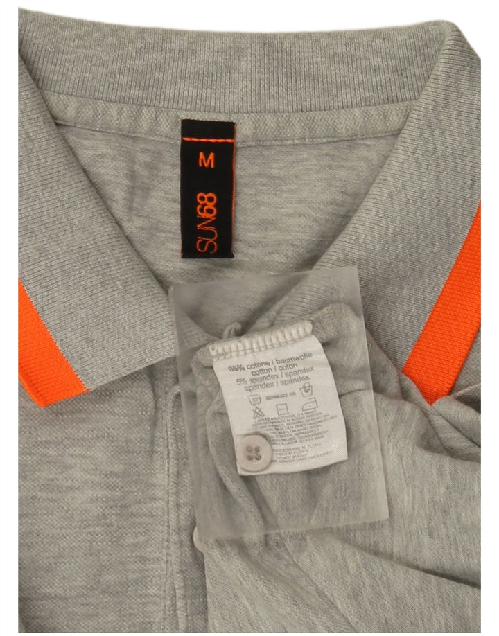 Polo Sun68 Hombre Algodón Gris Medio
