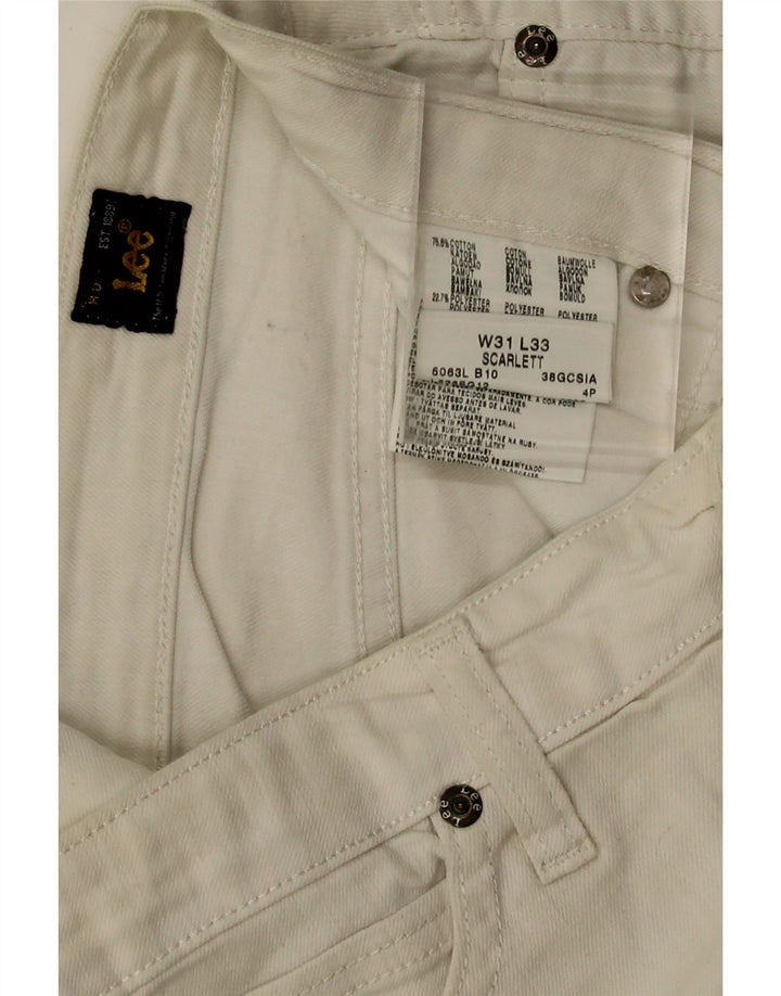 LEE Womens Scarlett Denim Shorts W31 Medium White Cotton Vintage Lee and Second-Hand Lee from Messina Hembry 