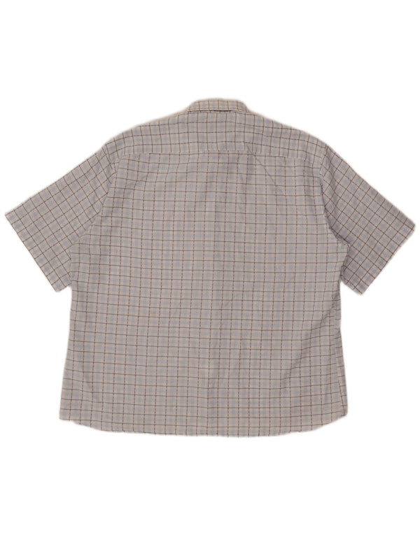 Camisa de manga corta para hombre Pierre Cardin Talla 43 Cuadros azules grandes