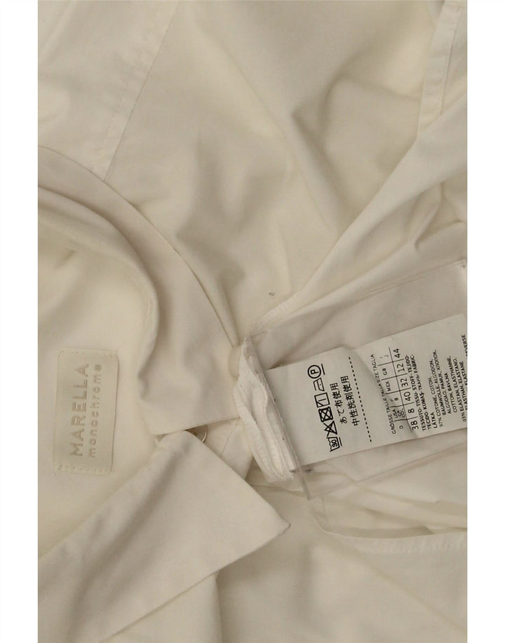 Marella Camisa para Mujer UK 42 Mediana Algodón Blanco