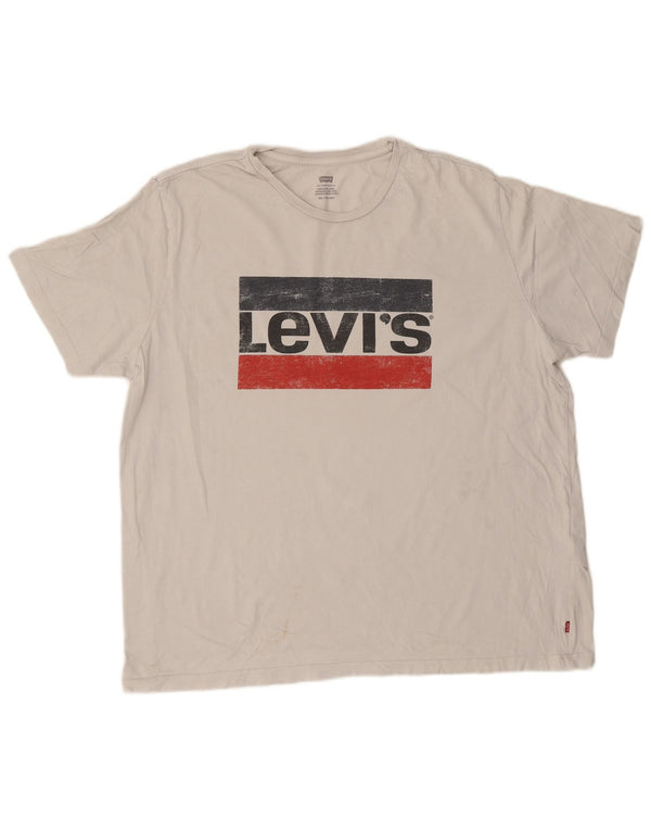 Levi's Camiseta gráfica para hombre Top 2XL Algodón blanco