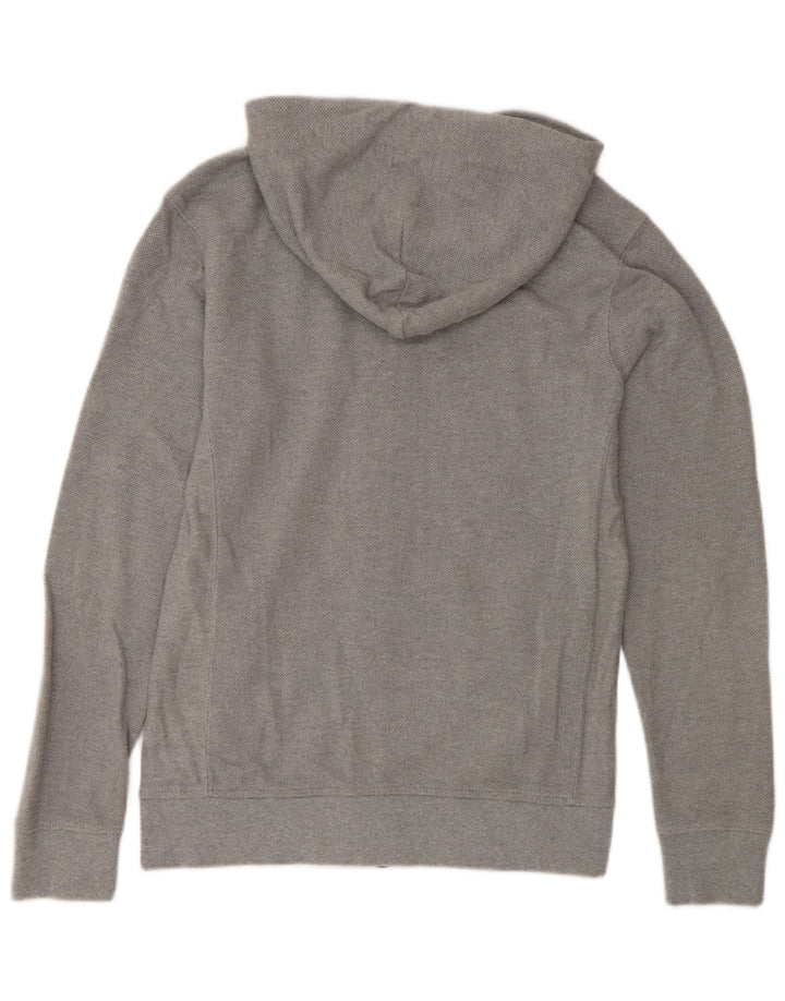 Zara Hombre Sudadera Con Capucha Y Cremallera Algodón Gris Medio