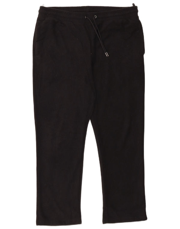 Marks & Spencer - Pantalón de chándal de forro polar para hombre, talla grande, poliéster negro