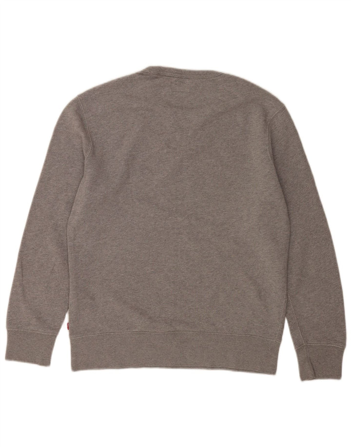Levi's Hombre Sudadera Gráfica Jumper Small Gris Algodón