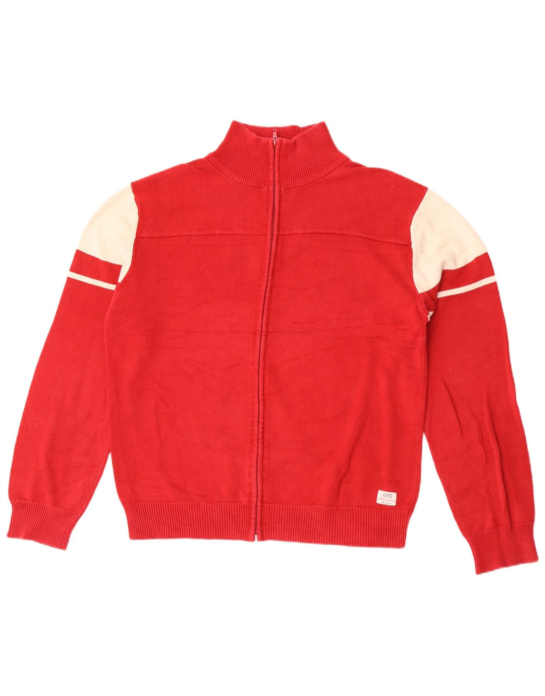 Levi's Suéter tipo cárdigan para hombre XL Rojo Colorblock