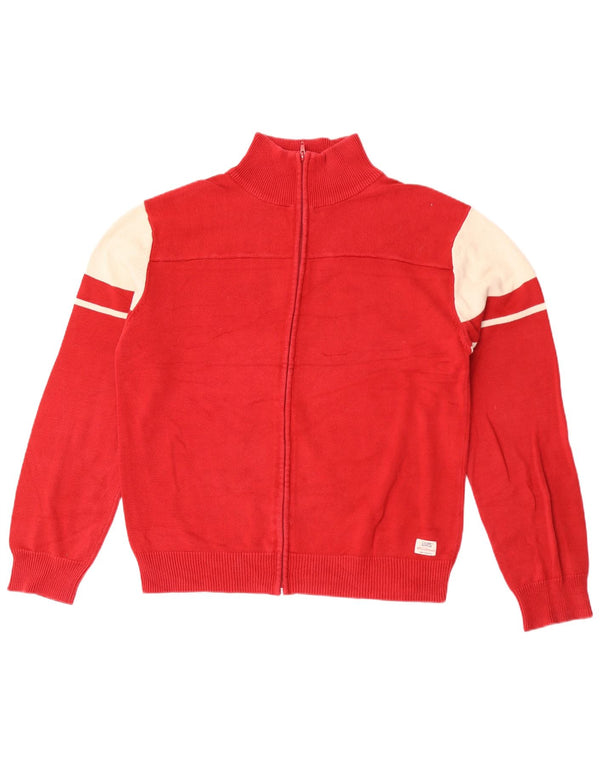 Levi's Suéter tipo cárdigan para hombre XL Rojo Colorblock