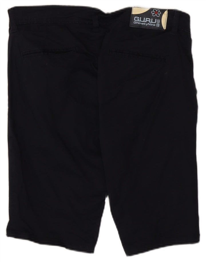 Guru Pantalones cortos chinos para mujer IT 46 Large W34 Azul marino Algodón