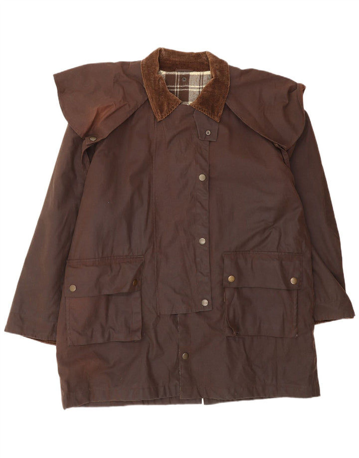 Derby Chaqueta de algodón encerado para hombre UK 40 Large Brown