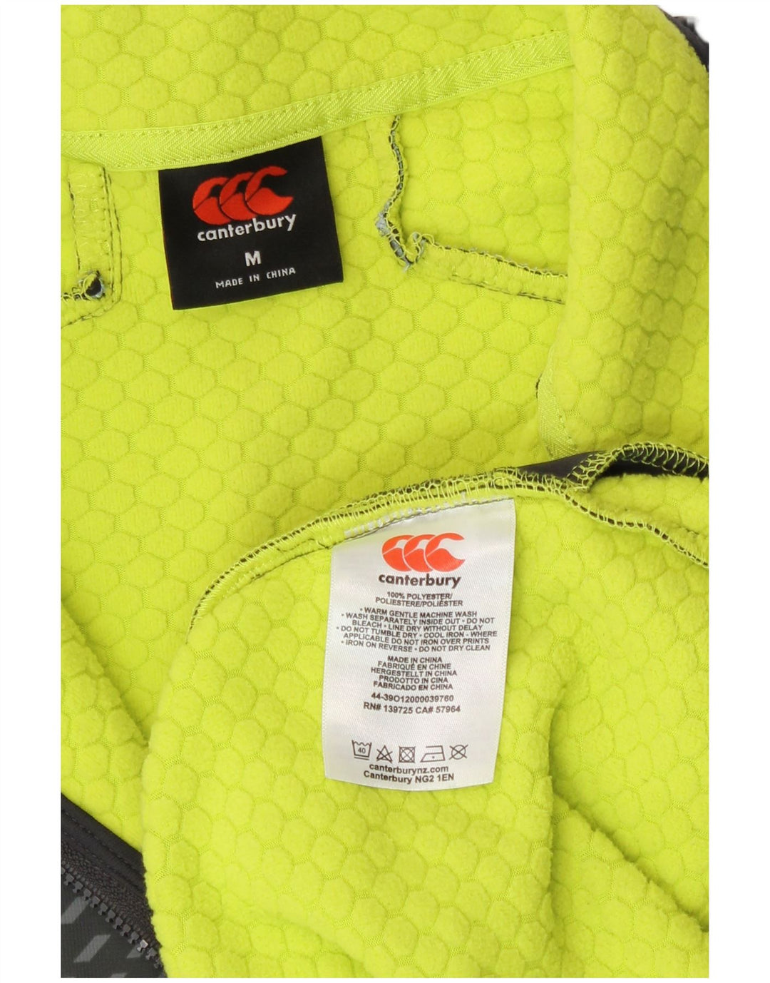 Canterbury Mens IRFU Zip Neck Jersey Chándal Top Medio Negro Poliéster