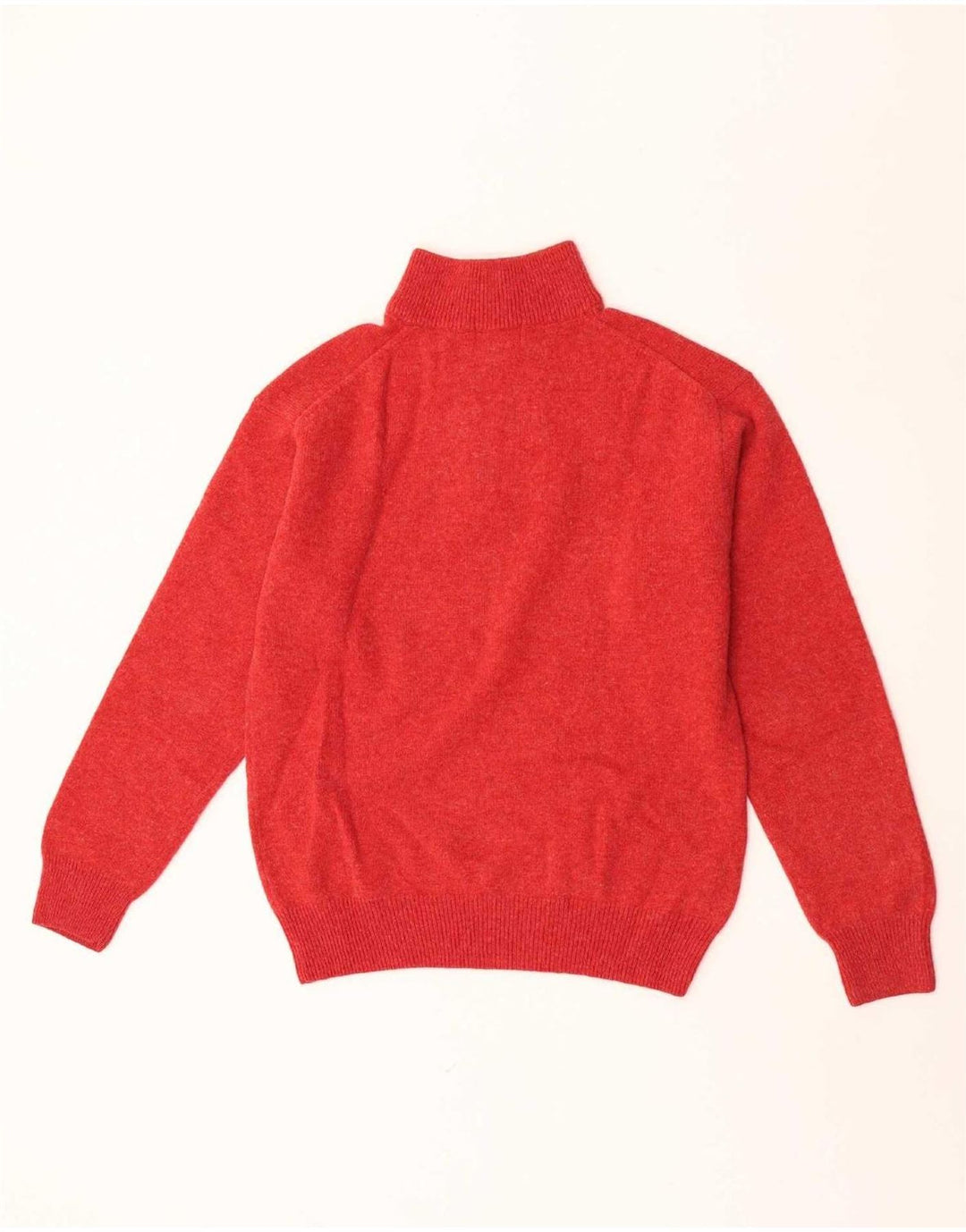 Gant Jersey con cuello y cremallera de lana de cordero rojo medio para hombre