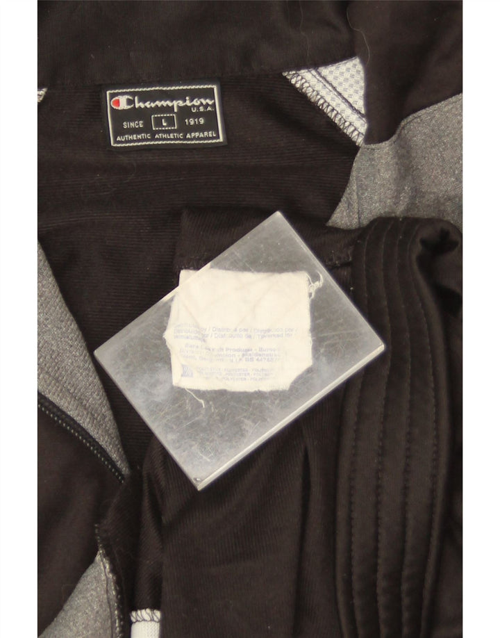 Champion Chaqueta De Chándal Con Gráfico Para Hombre, Grande, Color Negro
