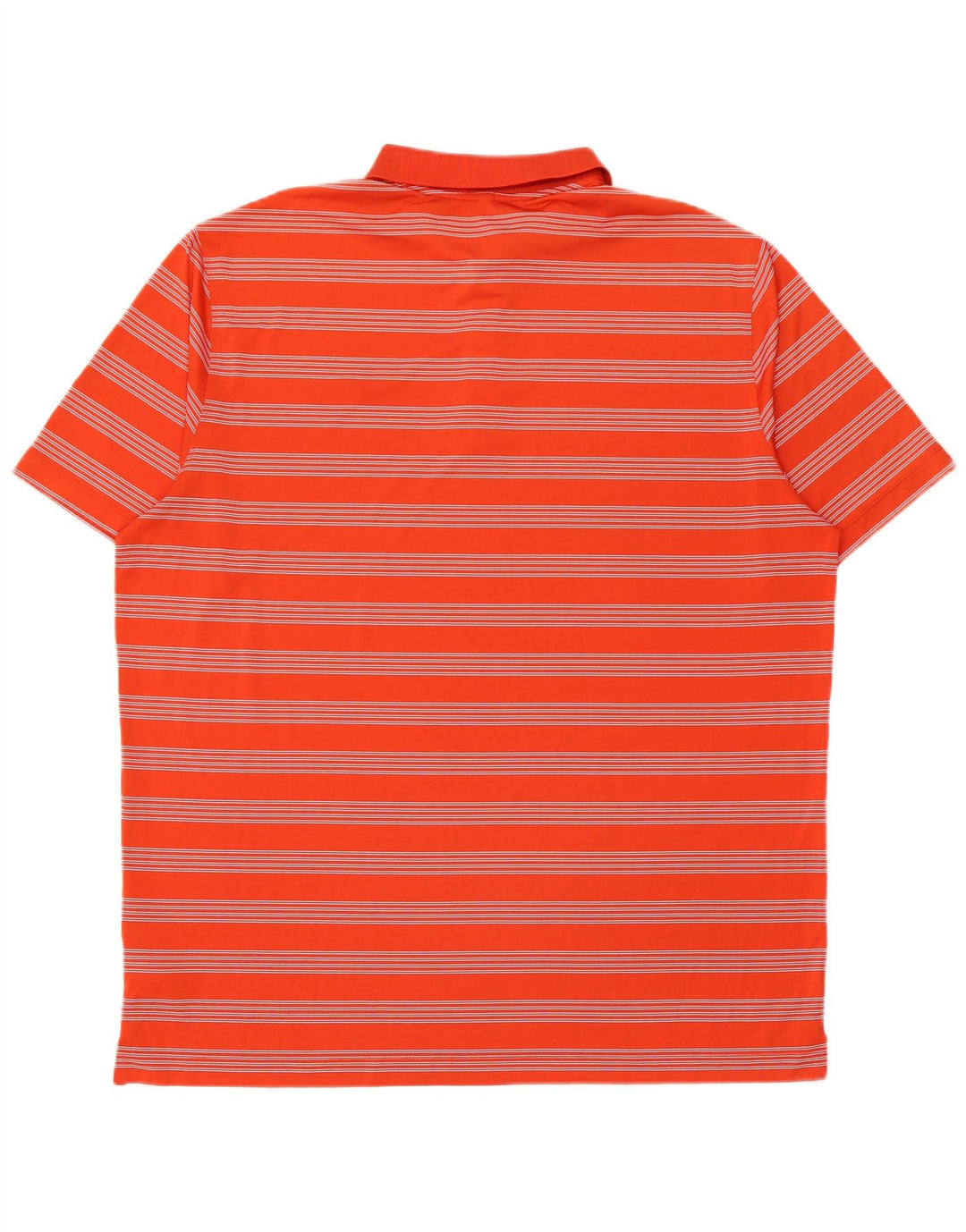 Nike Polo Dri Fit para hombre 2XL Poliéster a rayas naranja