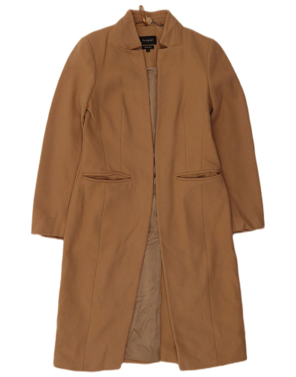 Marks & Spencer Abrigo autógrafo para mujer UK 8 Small Lana marrón