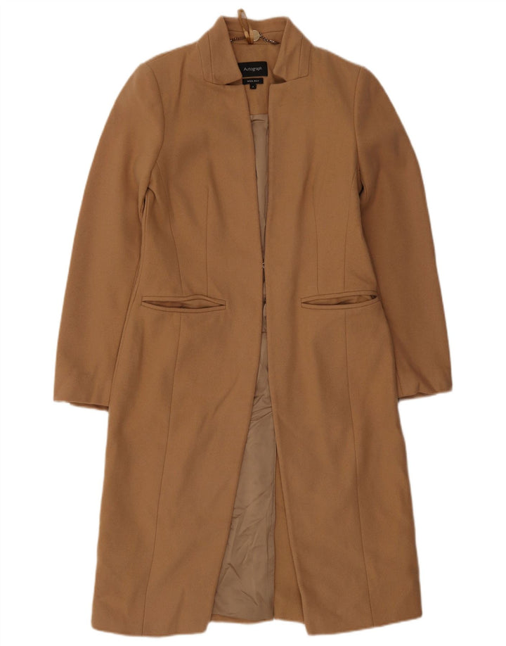 Marks & Spencer Abrigo autógrafo para mujer UK 8 Small Lana marrón