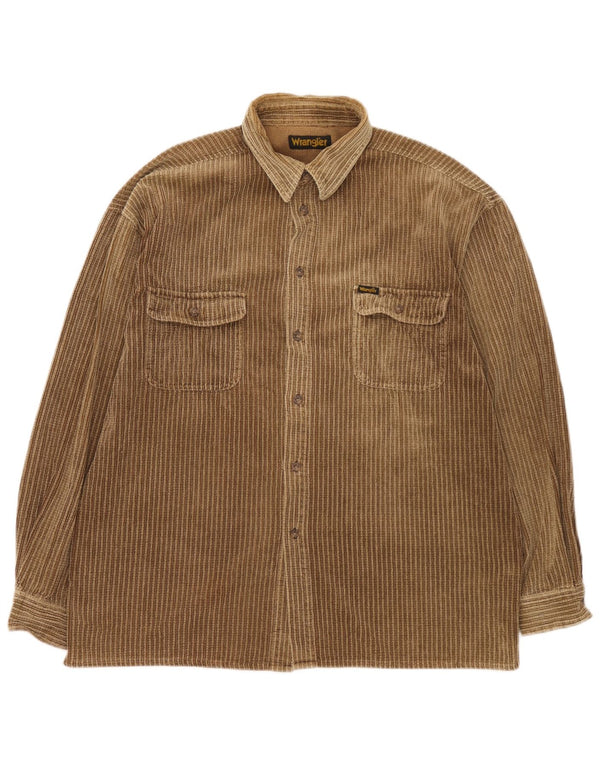 Wrangler Camisa De Pana Para Hombre XL Algodón Marrón