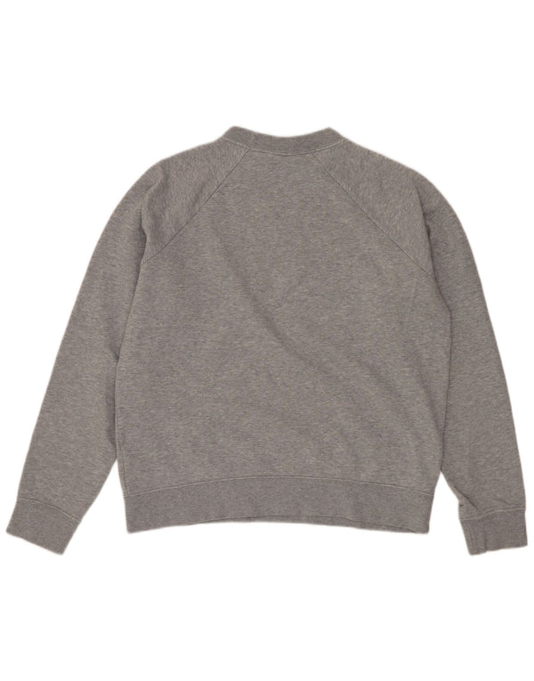 Nike Sudadera de gran tamaño con gráfico para mujer UK 10 Small Grey Flecked