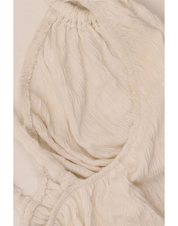 Zara Mujer Vestido Halter Tent Reino Unido 44 Medio Blanco