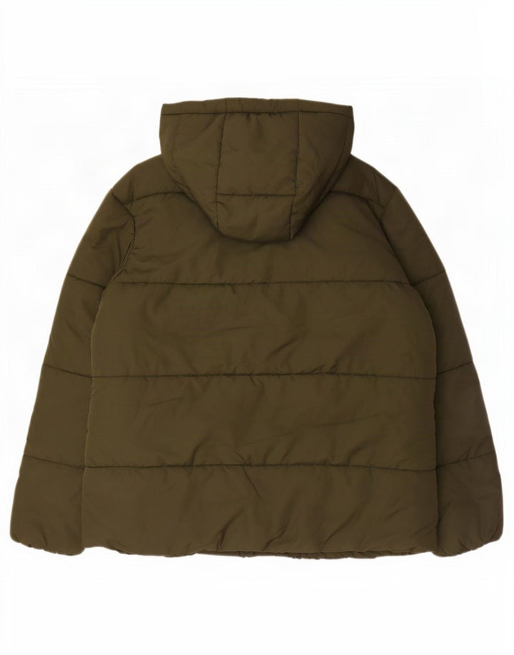 Marks & Spencer Chaqueta acolchada con capucha para mujer UK 46 Large Poliéster caqui