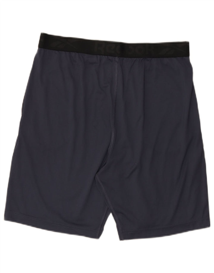 Pantalones cortos deportivos Reebok Hombre Medio Azul marino Poliéster