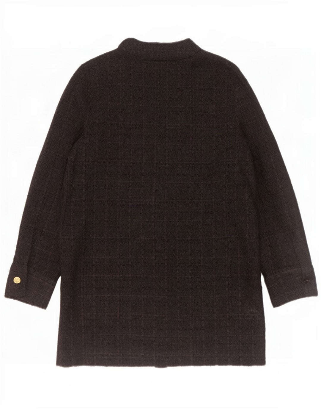 Zara Chaqueta Blazer De 6 Botones para Mujer UK 44 Poliéster A Cuadros Negro Mediano