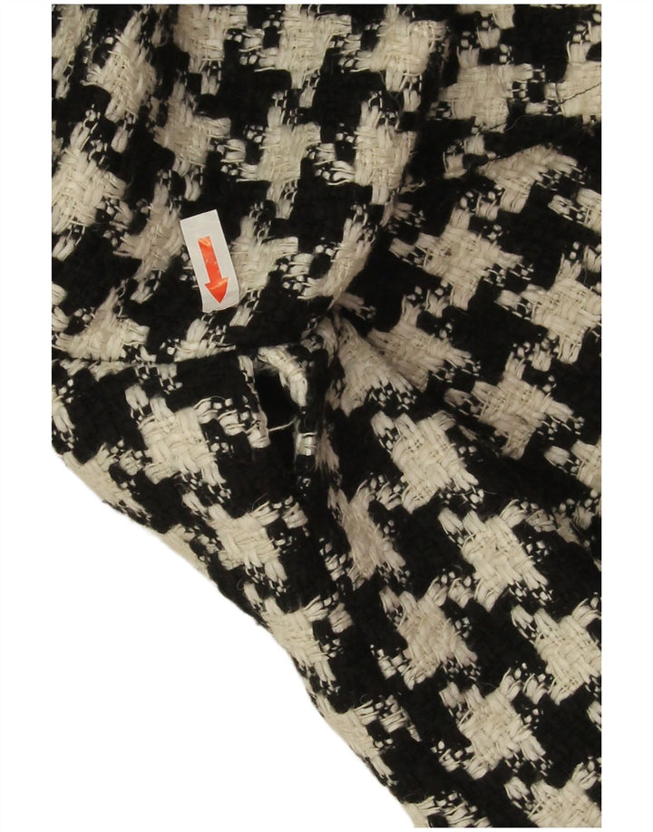 Abrigo extragrande para mujer Koton UK 10 Lana de pata de gallo negra pequeña