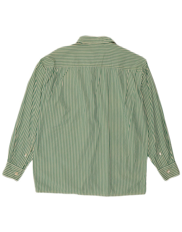 MAX MARA Camisa de fin de semana para mujer UK 46 Large Green Pinstripe