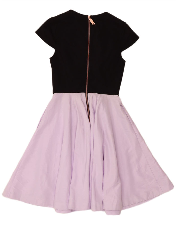Ted Baker Vestido acampanado para mujer US 1 XS Poliéster color negro