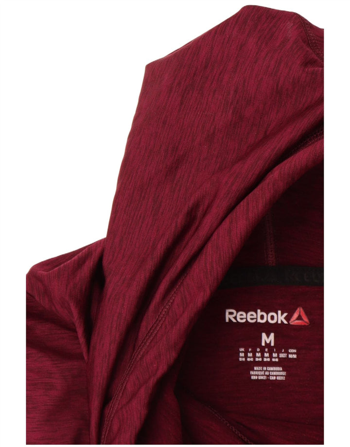 REEBOK Jersey con capucha para mujer Reino Unido 12/14 Poliéster moteado granate mediano