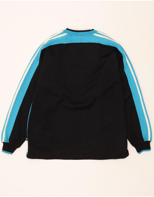Adidas Sudadera para hombre Jumper UK 34/36 Small Negro Colorblock Poliéster